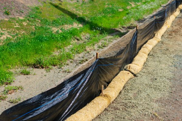 Straw Wattle Installation in Visalia